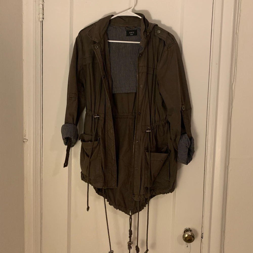 Vici trench coat with hood